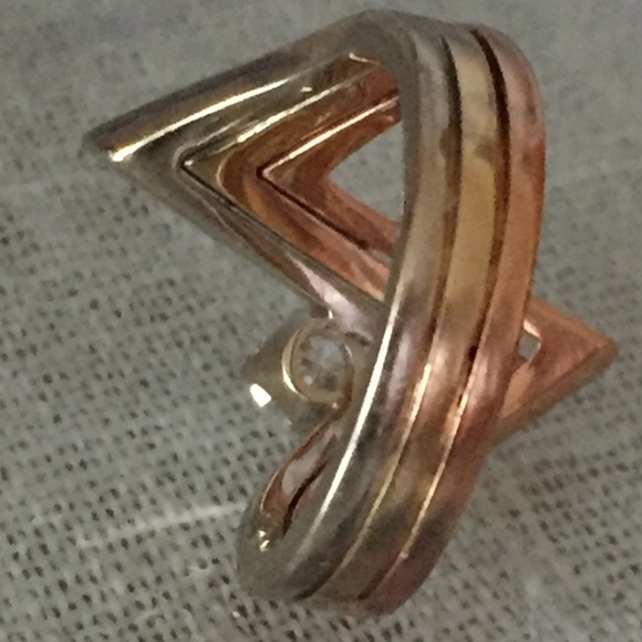 Unusual 14 kt wedding set - Picture 3 of 6